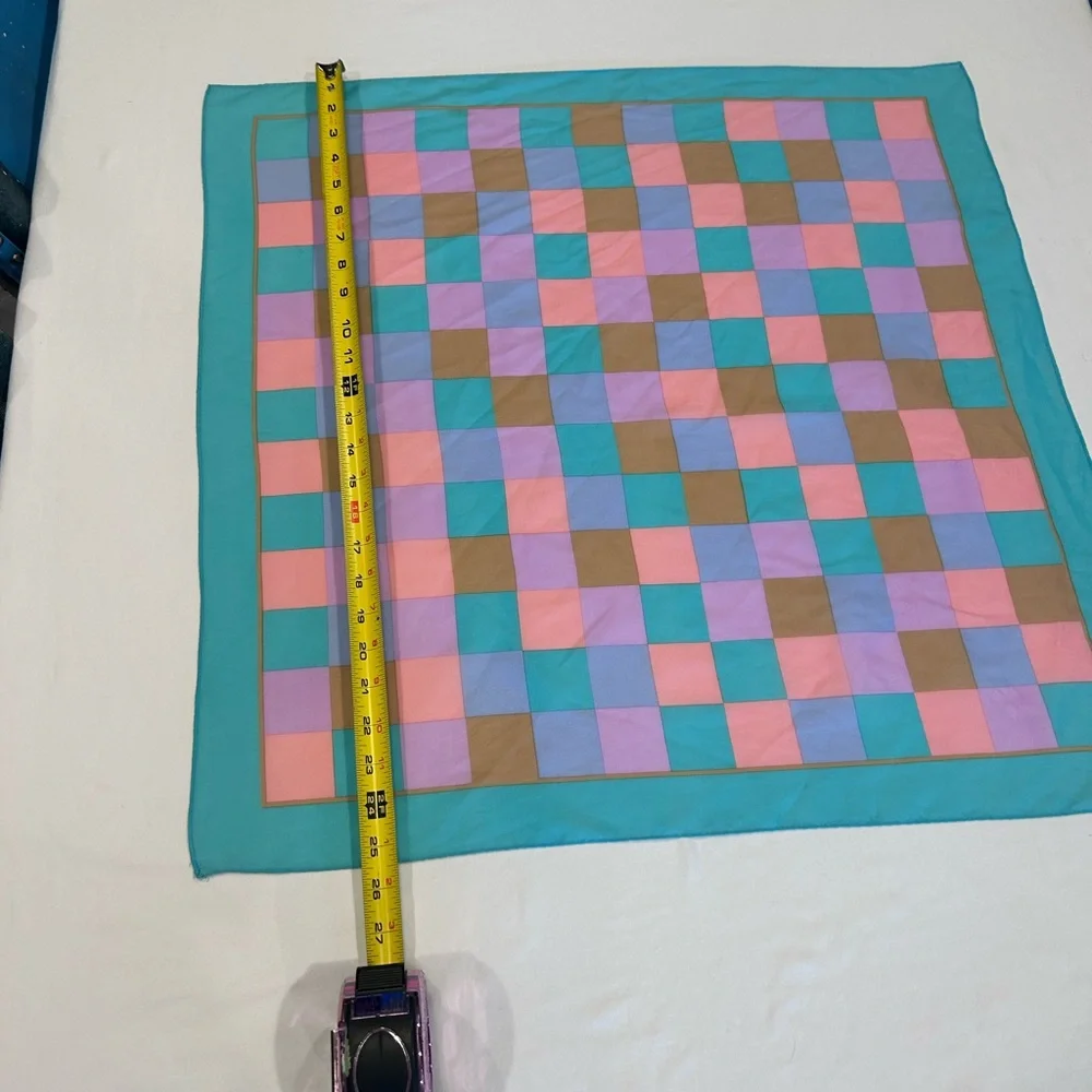 Vintage Pastel Checkerboard Scarf
